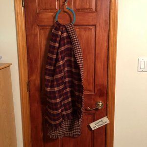 Red plaid blanket scarf LOFT